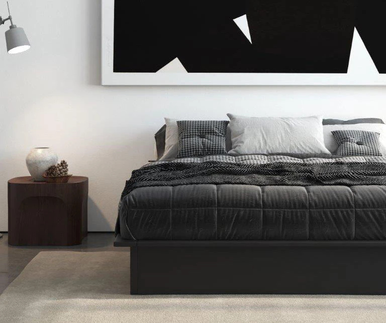 DHP Micah Black Faux Leather King Platform Bed 5 DHP Micah Black Faux Leather King Platform Bed - Image 3