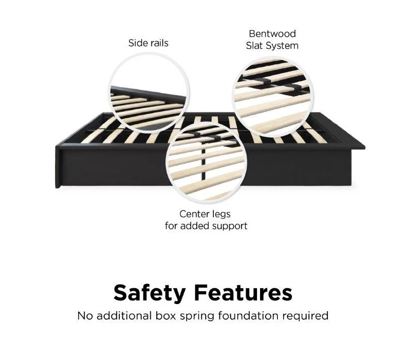 DHP Micah Black Faux Leather King Platform Bed 7 DHP Micah Black Faux Leather King Platform Bed - Image 5