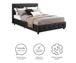 DHP Dana Faux Leather Upholstered Queen Bed 19 DHP Dana Faux Leather Upholstered Queen Bed -DHP Sales Store 810543735 1