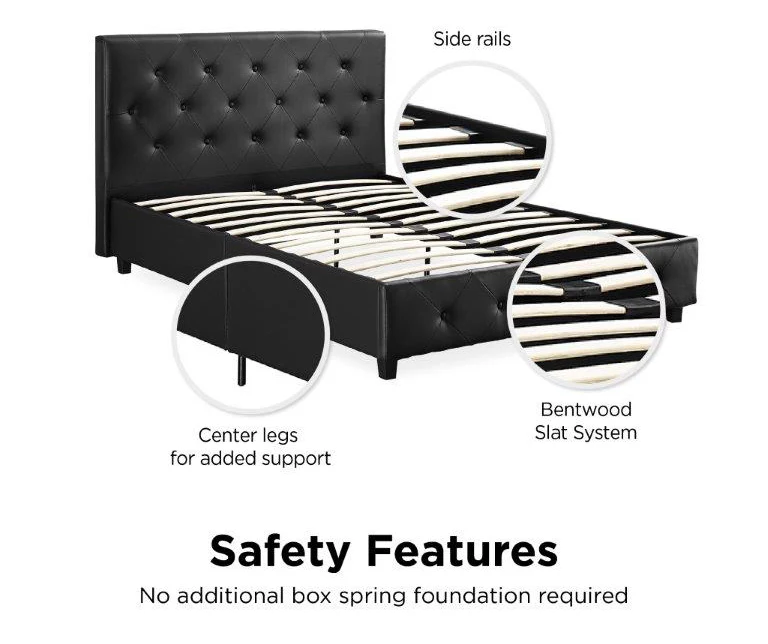 DHP Dana Faux Leather Upholstered Queen Bed 9 DHP Dana Faux Leather Upholstered Queen Bed - Image 7