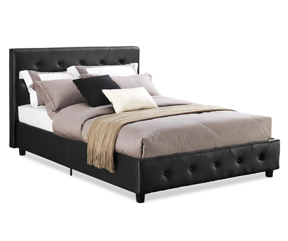 DHP Dana Faux Leather Upholstered Queen Bed 5 DHP Dana Faux Leather Upholstered Queen Bed - Image 3