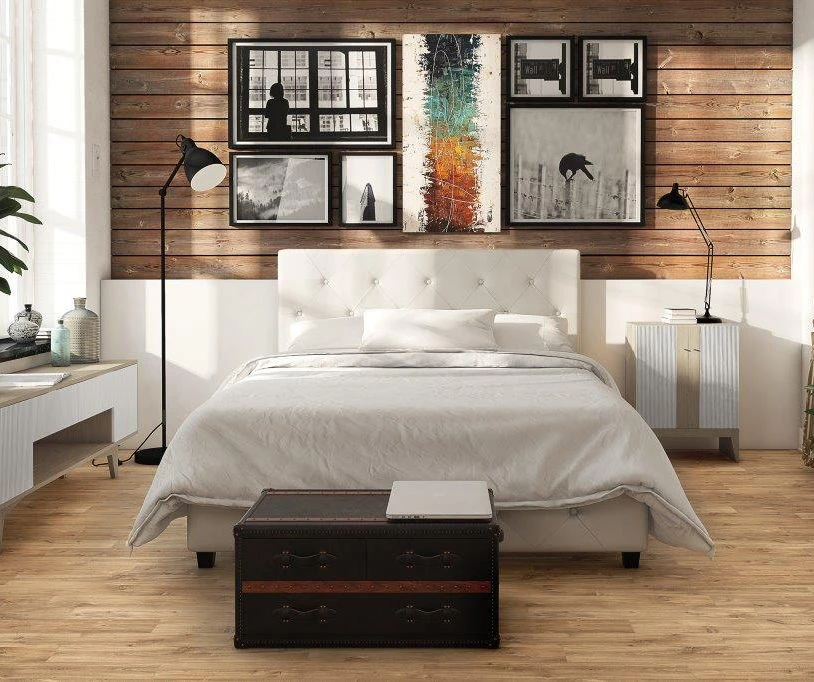 DHP Dana Faux Leather Upholstered Queen Bed 11 DHP Dana Faux Leather Upholstered Queen Bed - Image 9