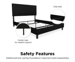 Atwater Living DHP Jazmine Black Faux Leather Upholstered Bed 31 Atwater Living DHP Jazmine Black Faux Leather Upholstered Bed -DHP Sales Store 810543812 2