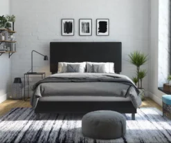 Atwater Living DHP Jazmine Black Faux Leather Upholstered Bed 34 Atwater Living DHP Jazmine Black Faux Leather Upholstered Bed -DHP Sales Store 810543813 5