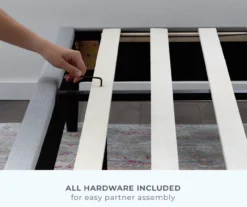 Isabelle Navy Upholstered Twin Wingback Bed -DHP Sales Store 810547602 810547606 810547614 810547610 6