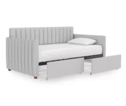 Brittany Gray Linen Upholstered Twin Storage Daybed 13 Brittany Gray Linen Upholstered Twin Storage Daybed -DHP Sales Store 810548783 6