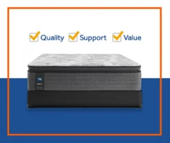 Sealy Edgefield Plush Euro Pillow Top Mattress -DHP Sales Store 810548843 810548844 810548845 810548846 810548847 810548848 8 6