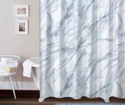 Brighten White & Blue Marbled 14-Piece Bath Set