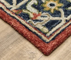 Alfio Red & Blue Bohemian Wool Area Rug -DHP Sales Store 810550887 3