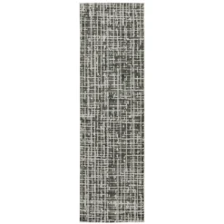 Bobak Gray Textured Geometric Area Rug