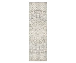 Capetah Ivory Floral Area Rug, (2.3' X 7.6')