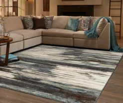 Cara Blue & White Modern Area Rug -DHP Sales Store 810551312 5