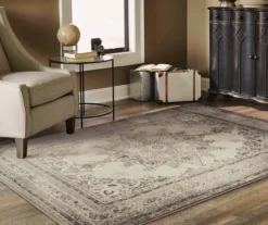 Ricardo Ivory & Gray Ornate Mandala Area Rug -DHP Sales Store 810551378 1