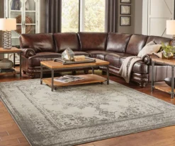 Ricardo Ivory & Gray Ornate Mandala Area Rug -DHP Sales Store 810551382 2