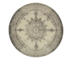 Ricardo Ivory & Gray Ornate Mandala Area Rug -DHP Sales Store 810551384 12