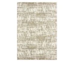Veda Ivory & Brown Distressed Area Rug