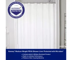 White Medium-Weight Microban PEVA Shower Liner -DHP Sales Store 810553971 A8 2