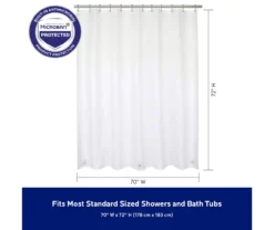 White Medium-Weight Microban PEVA Shower Liner -DHP Sales Store 810553971 A8 4