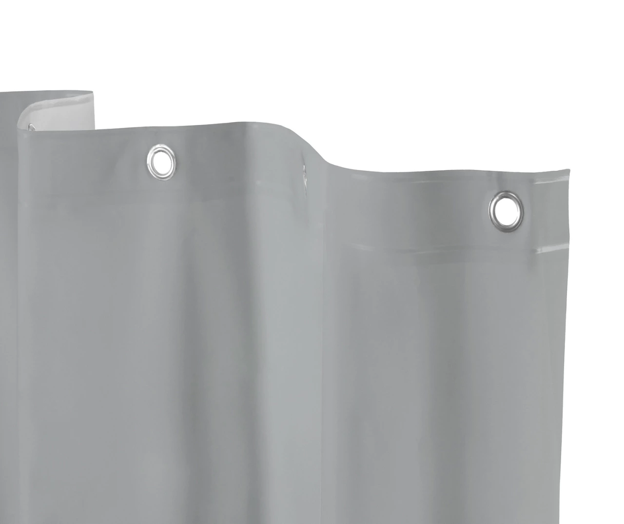 Gray Medium-Weight Microban PEVA Shower Liner 4 Gray Medium-Weight Microban PEVA Shower Liner - Image 2