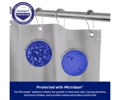 Gray Medium-Weight Microban PEVA Shower Liner 13 Gray Medium-Weight Microban PEVA Shower Liner -DHP Sales Store 810553972 A8 3