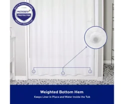 Frosted Medium-Weight Microban PEVA Shower Liner -DHP Sales Store 810553973 A8 7