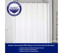 White Heavyweight Microban PEVA Shower Liner -DHP Sales Store 810553975 A8 2