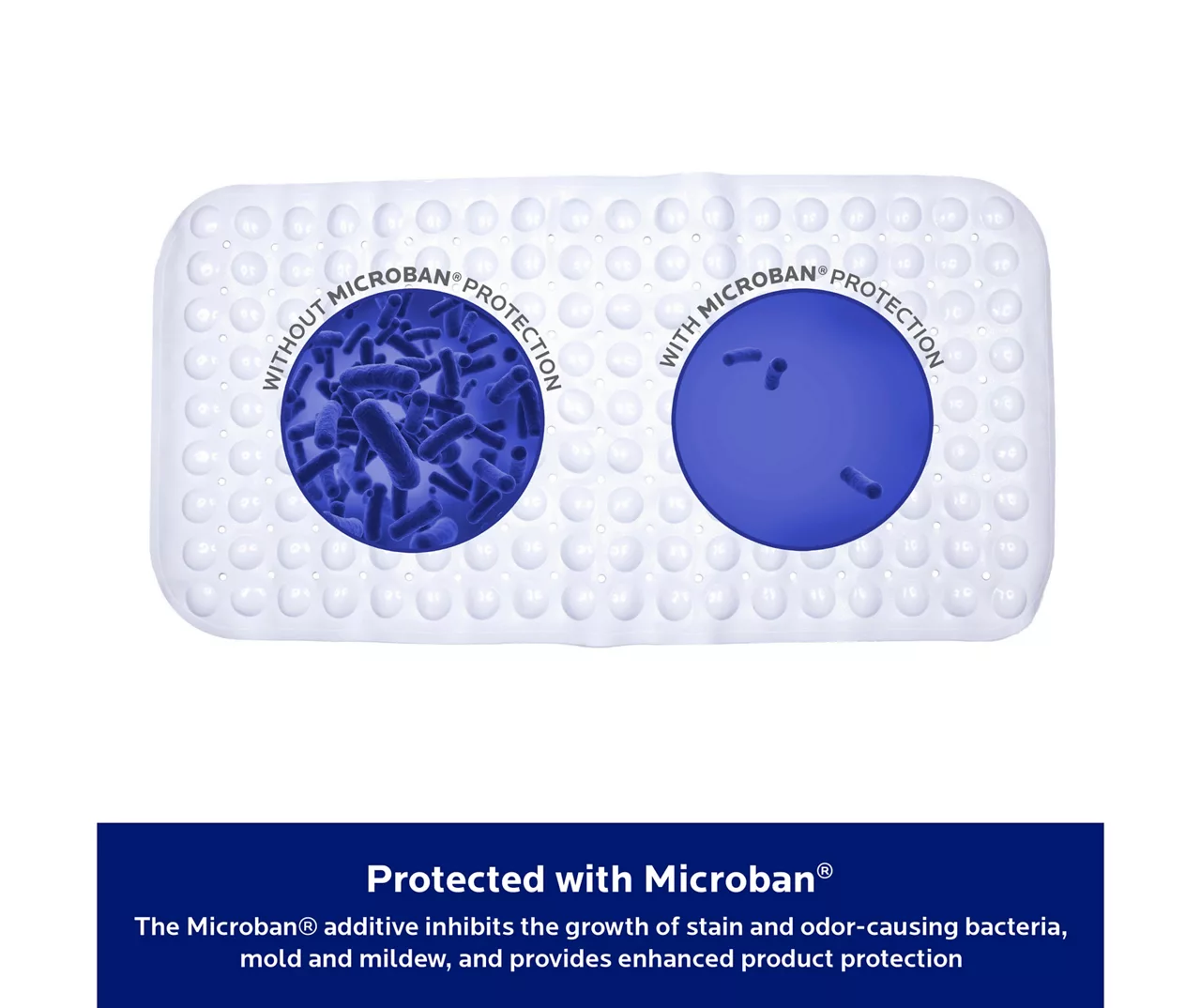 White Bubble Microban PVC Bath Mat 6 White Bubble Microban PVC Bath Mat - Image 4