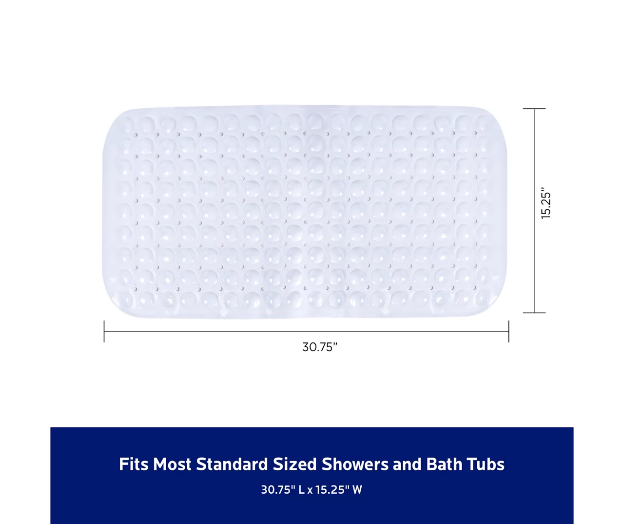 White Bubble Microban PVC Bath Mat 7 White Bubble Microban PVC Bath Mat - Image 5