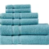 Aegan Aqua Turkish Cotton 6-Piece Towel Set -DHP Sales Store 810555732 3