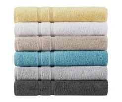 Aegan Gray Turkish Cotton 6-Piece Towel Set 18 Aegan Gray Turkish Cotton 6-Piece Towel Set -DHP Sales Store 810555734 10