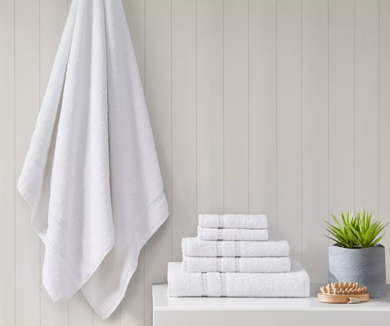 Aegan White Turkish Cotton 6-Piece Towel Set 4 Aegan White Turkish Cotton 6-Piece Towel Set - Image 2