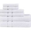 Aegan White Turkish Cotton 6-Piece Towel Set 1 Aegan White Turkish Cotton 6-Piece Towel Set -DHP Sales Store 810555736 3