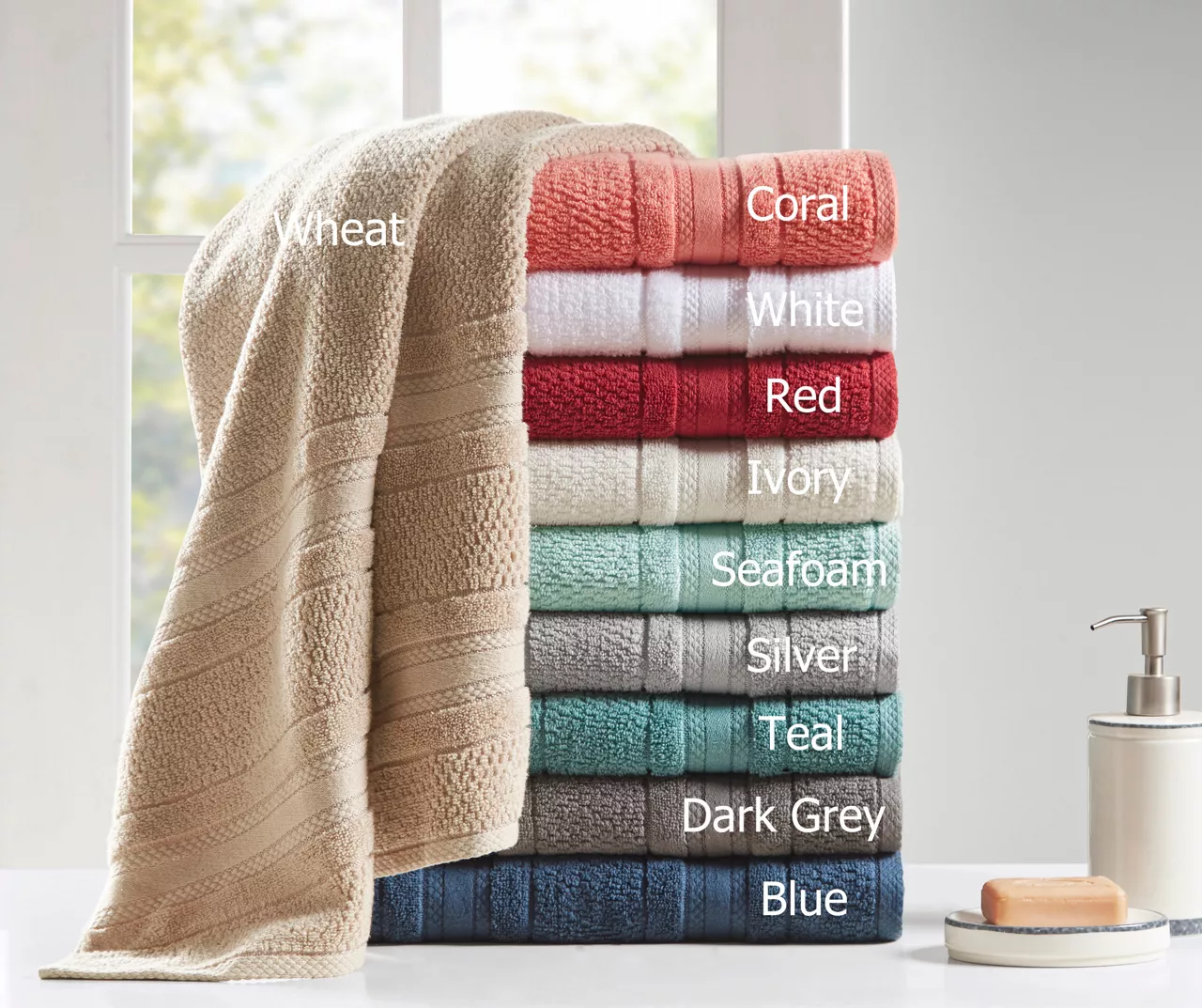 Roman Lattice-Stripe 6-Piece Towel Set 22 Roman Lattice-Stripe 6-Piece Towel Set - Image 20