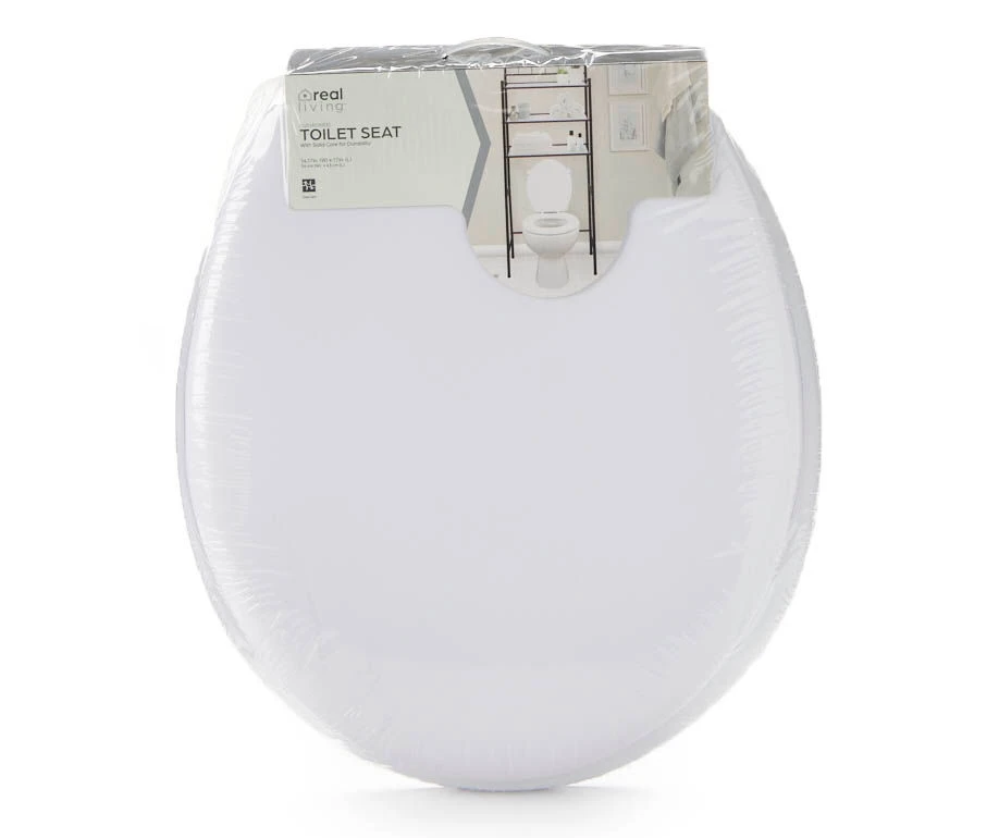 Real Living White Soft Cushioned Toilet Seat 3 Real Living White Soft Cushioned Toilet Seat