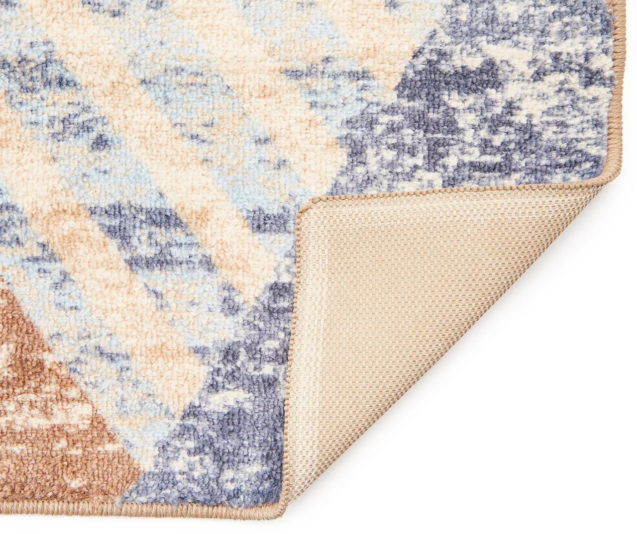 Broyhill Blue & Brown Modern Angles Accent Rug 6 Broyhill Blue & Brown Modern Angles Accent Rug - Image 4