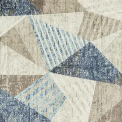Broyhill Blue & Brown Modern Angles Accent Rug 27 Broyhill Blue & Brown Modern Angles Accent Rug -DHP Sales Store 810557655 3