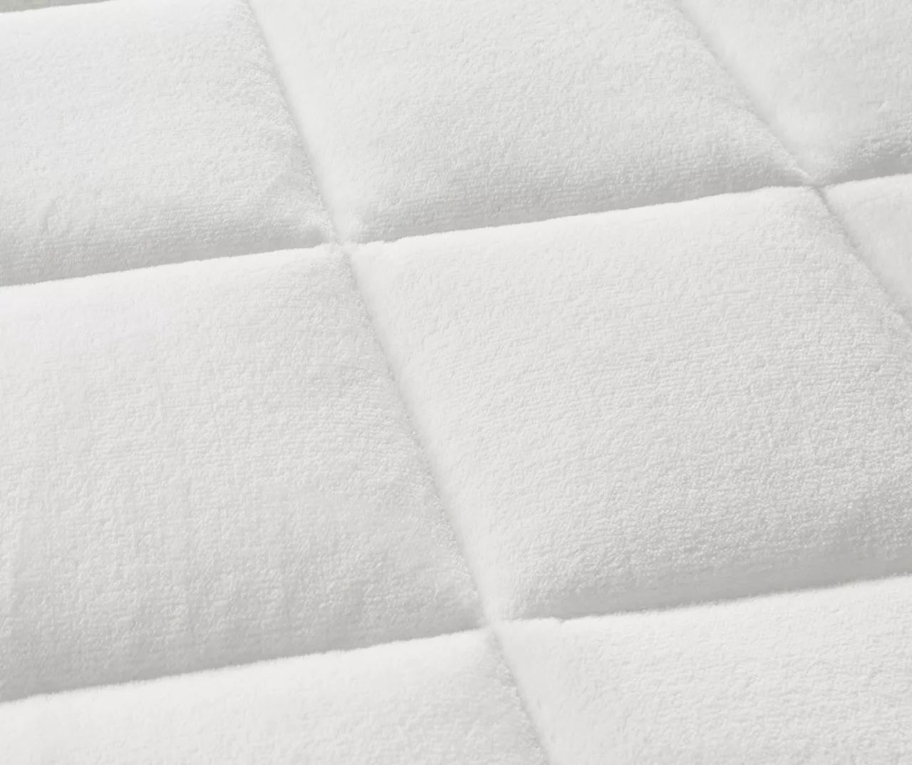 White Waterproof Down-Alternative California King Mattress Pad 5 White Waterproof Down-Alternative California King Mattress Pad - Image 3