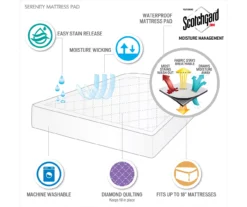 Harmony White Waterproof Twin Mattress Pad 11 Harmony White Waterproof Twin Mattress Pad -DHP Sales Store 810558577 810558578 810558579 810558580 810558581 810558582 4 4