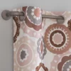 Rydell Sunset Rose Medallion Room-Darkening Grommet 4-Piece Curtain Panel Set, (84") -DHP Sales Store 810559673 1