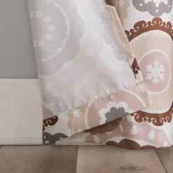 Rydell Sunset Rose Medallion Room-Darkening Grommet 4-Piece Curtain Panel Set, (84") -DHP Sales Store 810559673 21