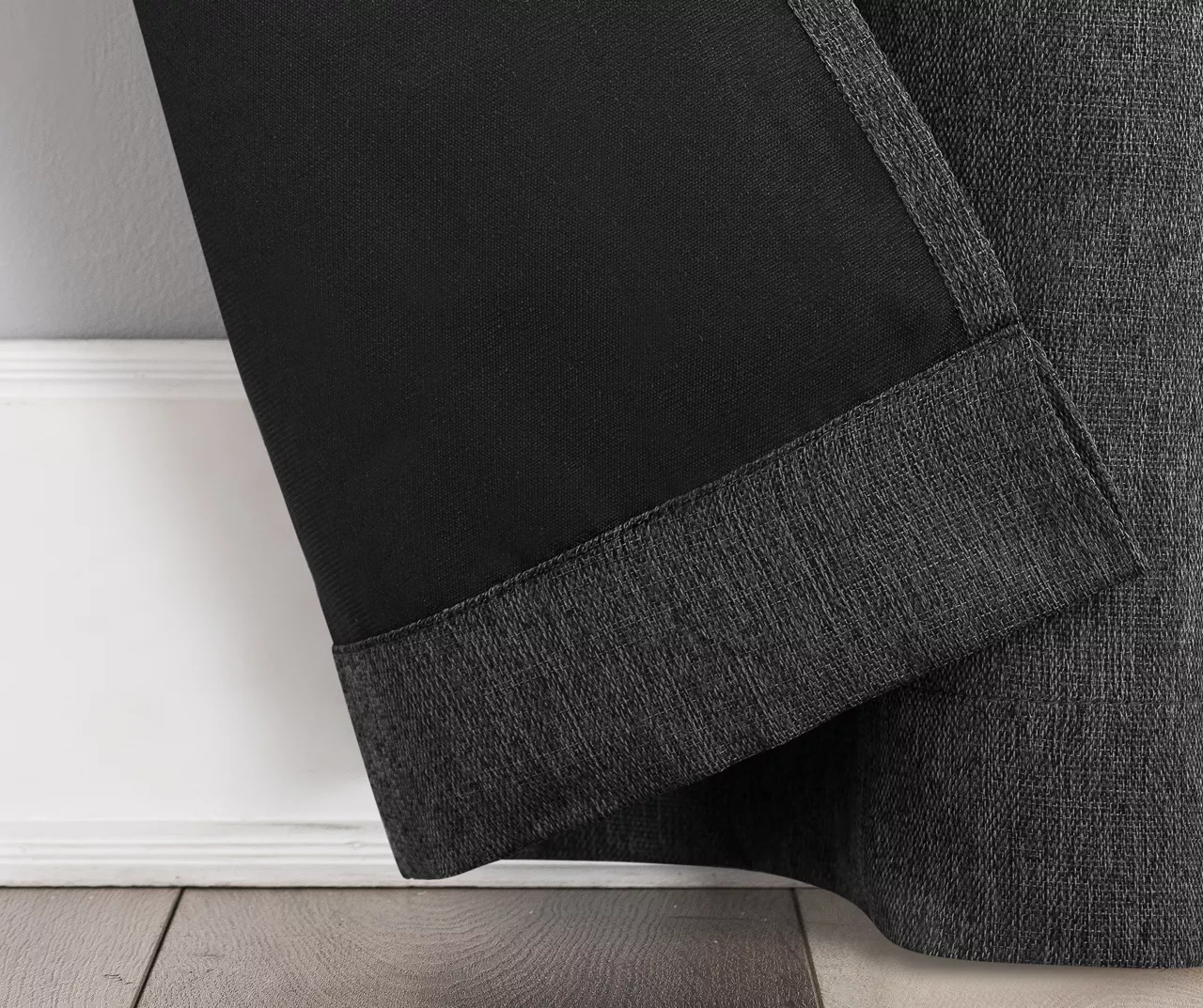 Baylor Charcoal Room-Darkening Grommet 4-Piece Curtain Panel Set, (84") 6 Baylor Charcoal Room-Darkening Grommet 4-Piece Curtain Panel Set, (84") - Image 4