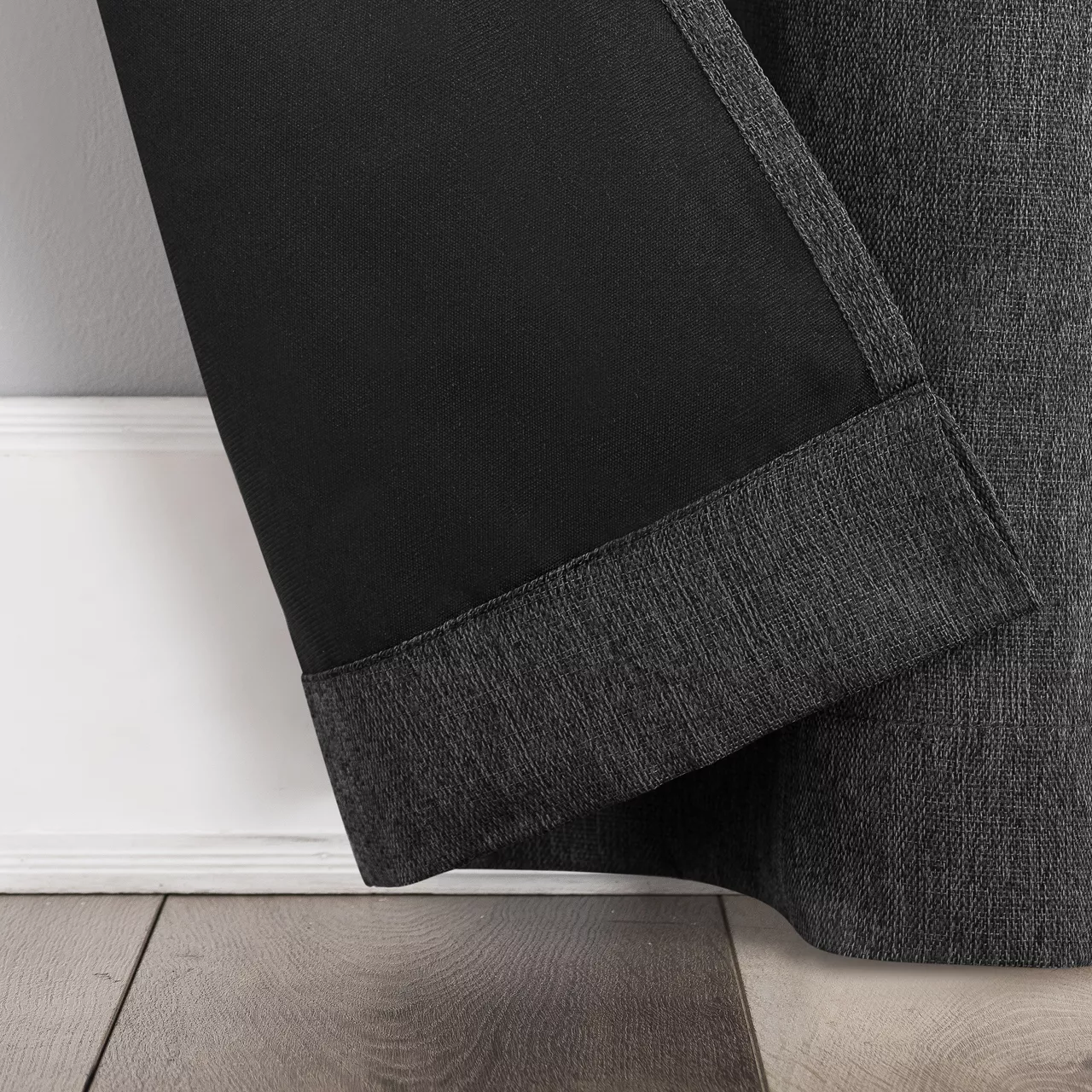 Baylor Charcoal Room-Darkening Grommet 4-Piece Curtain Panel Set, (84") 9 Baylor Charcoal Room-Darkening Grommet 4-Piece Curtain Panel Set, (84") - Image 7