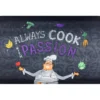 "Cook With Passion" Black & Purple Soft Step Kitchen Mat, (18" X 30") 1 "Cook With Passion" Black & Purple Soft Step Kitchen Mat, (18" X 30") -DHP Sales Store 810563625