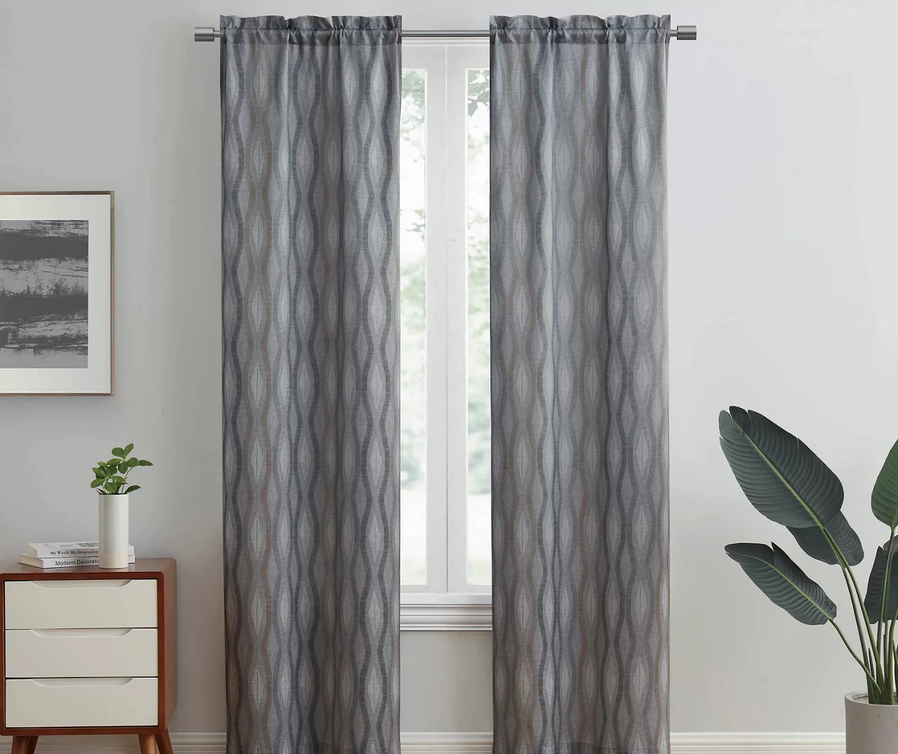 Sundown Indira Geometric Room-Darkening Curtain Panel Pair 4 Sundown Indira Geometric Room-Darkening Curtain Panel Pair - Image 2