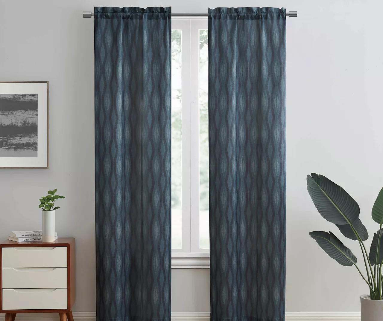 Sundown Indira Geometric Room-Darkening Curtain Panel Pair 3 Sundown Indira Geometric Room-Darkening Curtain Panel Pair