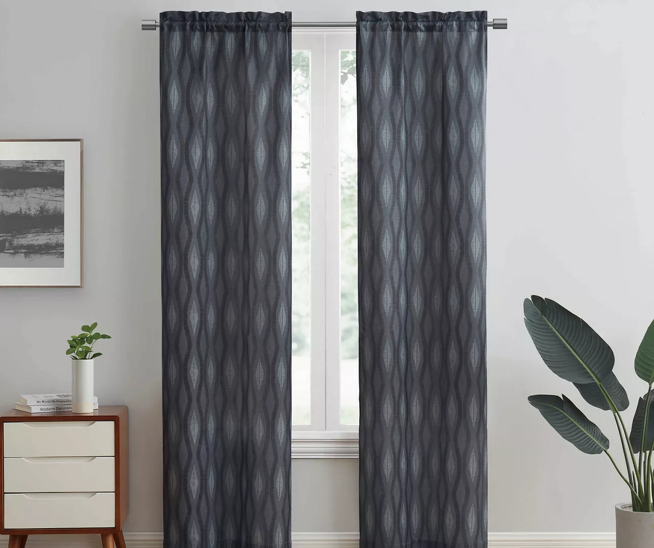 Sundown Indira Geometric Room-Darkening Curtain Panel Pair 5 Sundown Indira Geometric Room-Darkening Curtain Panel Pair - Image 3