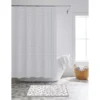 Gray 14-Piece Shower Curtain & Leopard Print Noodle Bath Rug Set