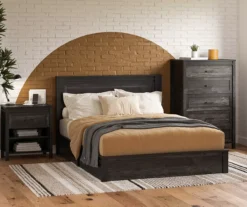 Silverton Black Oak Nightstand With USB Charging -DHP Sales Store 810569984 1