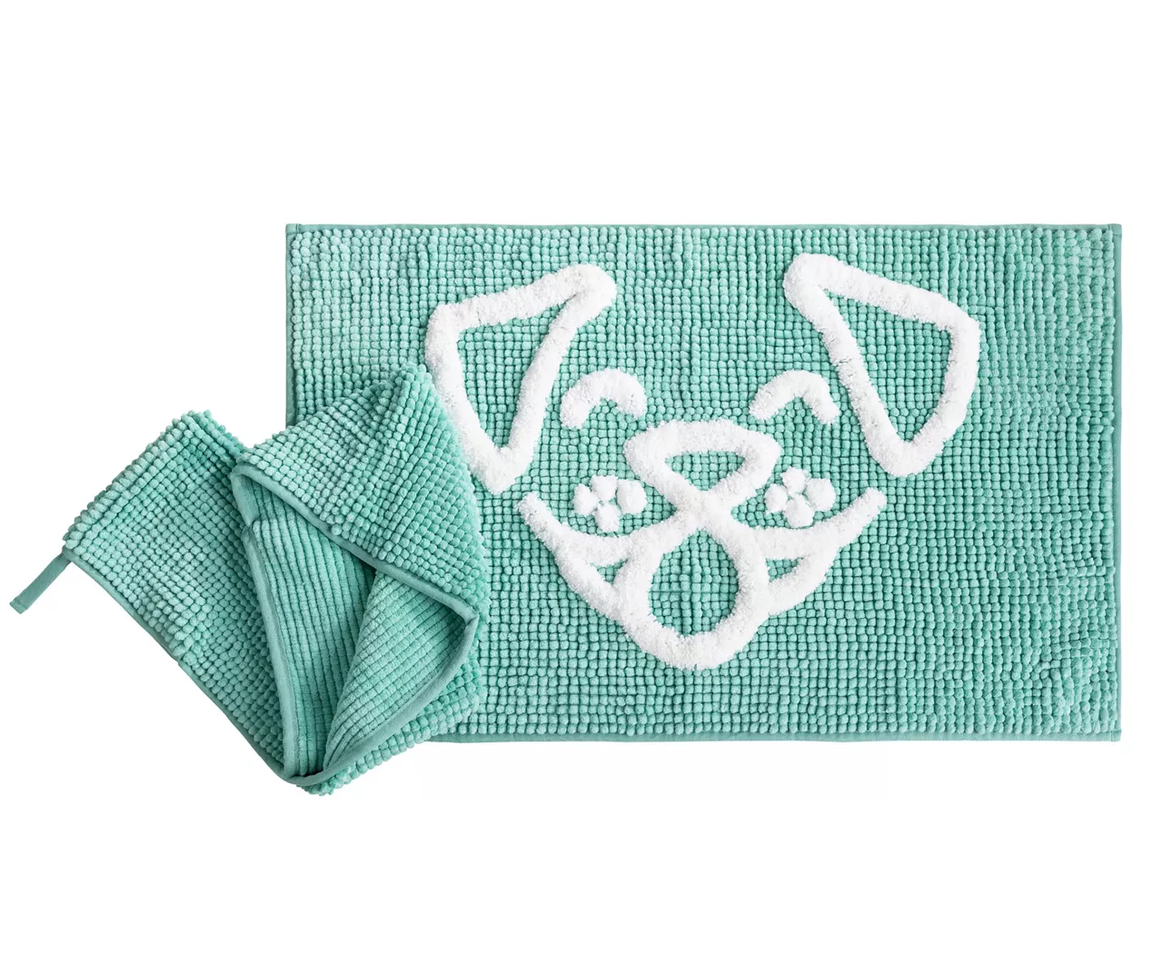 Dog Face Chenille Pet Towel & Rug Set 8 Dog Face Chenille Pet Towel & Rug Set - Image 6