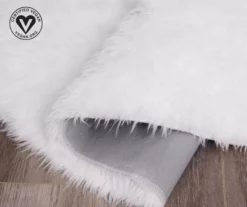 My Magic Carpet White Washable Round Shag Area Rug, (6') 12 My Magic Carpet White Washable Round Shag Area Rug, (6') -DHP Sales Store 810571829 4